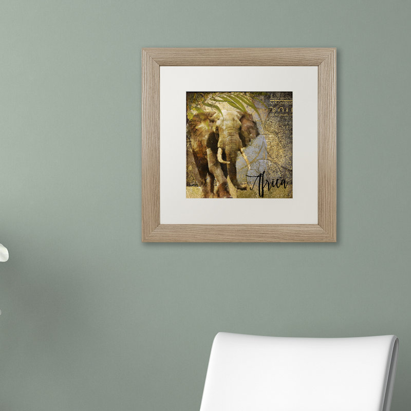 Taste of Africa III Acrylic Painting on Canvas with Silver Frame