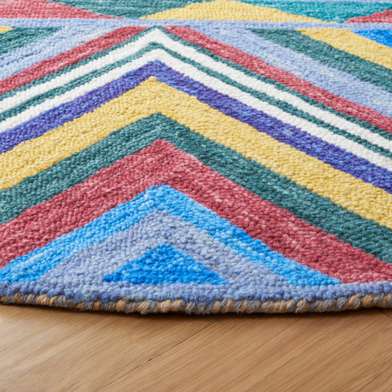 Tapis en laine et en coton touffeté à la main avec latex Adeyinka, Carré 6 pi