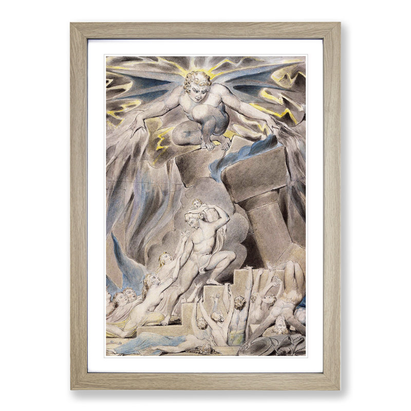 Overwhelmed by William Blake - Framed Print, 65cm H x 48cm W x 2cm D, Oak Framed