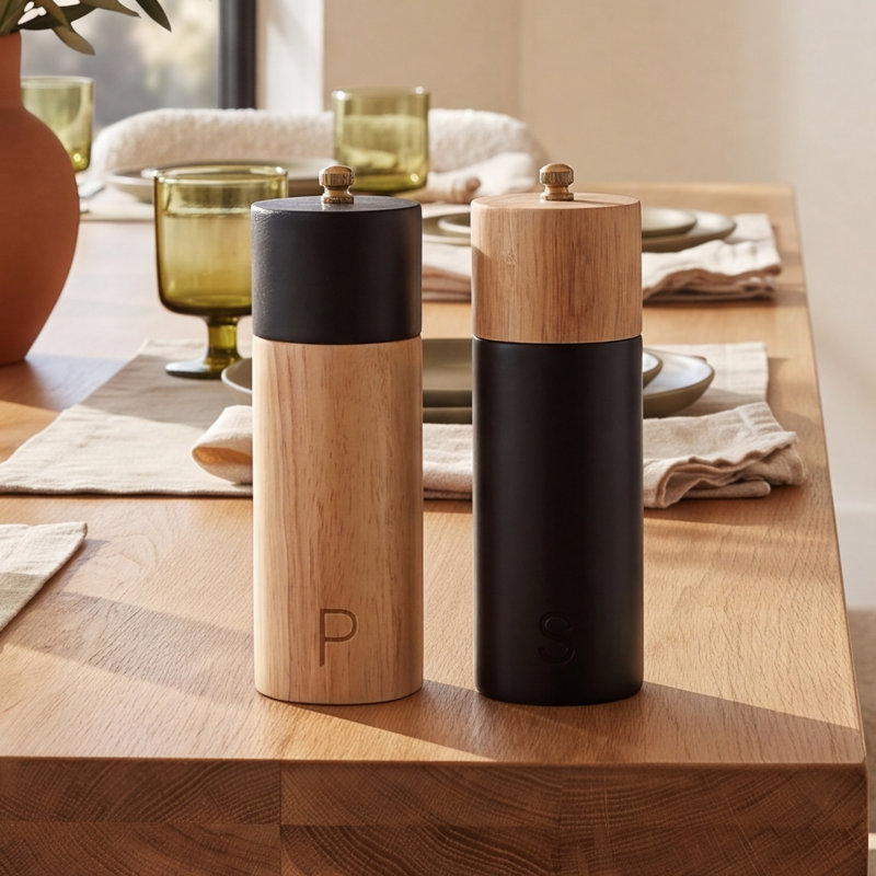 Pacey Two-Tone Rubber Salt and Pepper Shaker Set