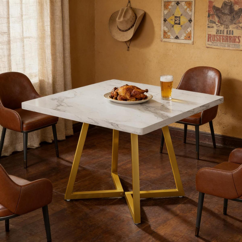 Table basse rétro, table de salle à manger carrée, table de cuisine (table seulement)