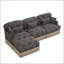 Canapé modulaire en chenille à imprimé léopard-125743054-125743059