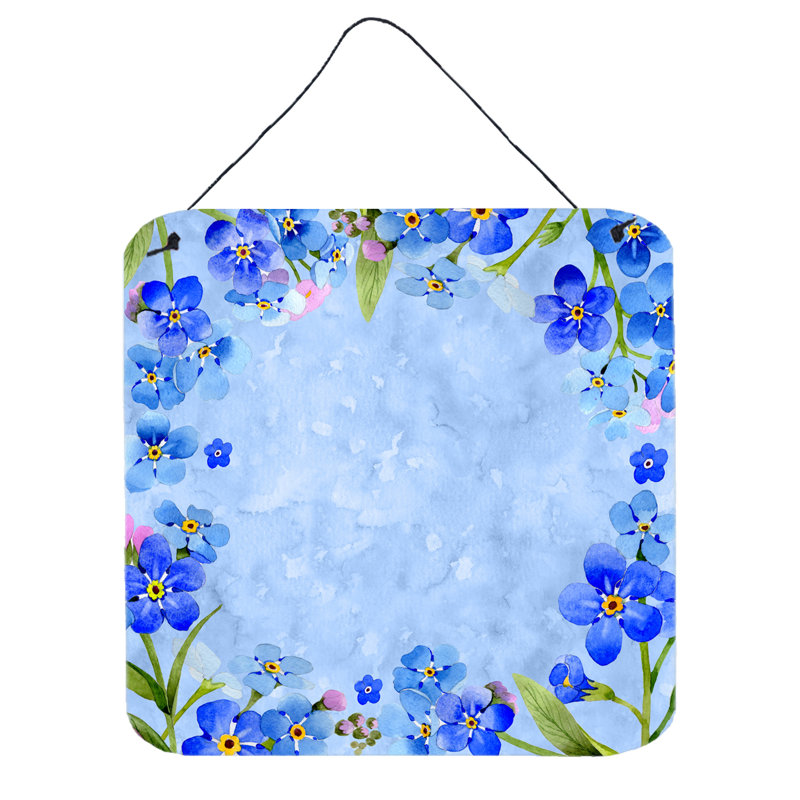 Décoration murale fleurs myosotis