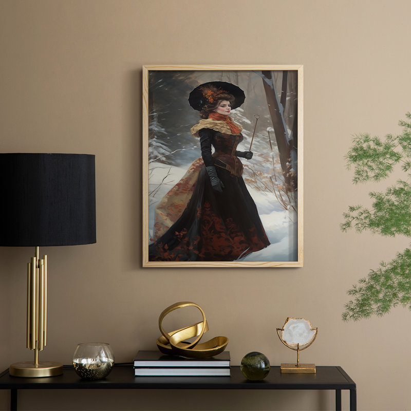 WOMEN Series CMLXXXVI Framed Print - Solid Wood, Naturel, H 11 po x l 9 po
