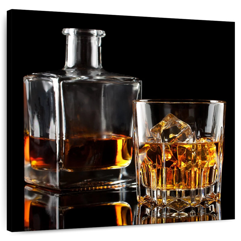 Ensemble de carafe à whisky Yarlin, H 30 po x l 30 po