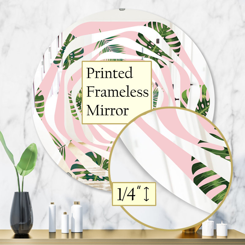 Miroir mural Whirl Palm, H 31,5 po x l po