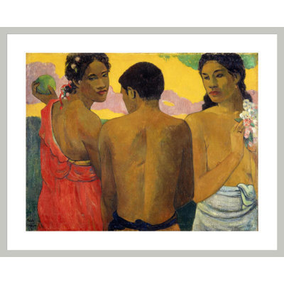 «Three Tahitians» par Paul Gauguin - Estampe numérique encadrée