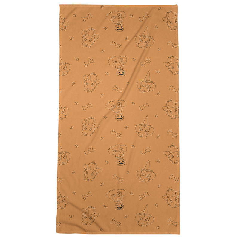 Beach Towel, Brown/Black, Microfiber