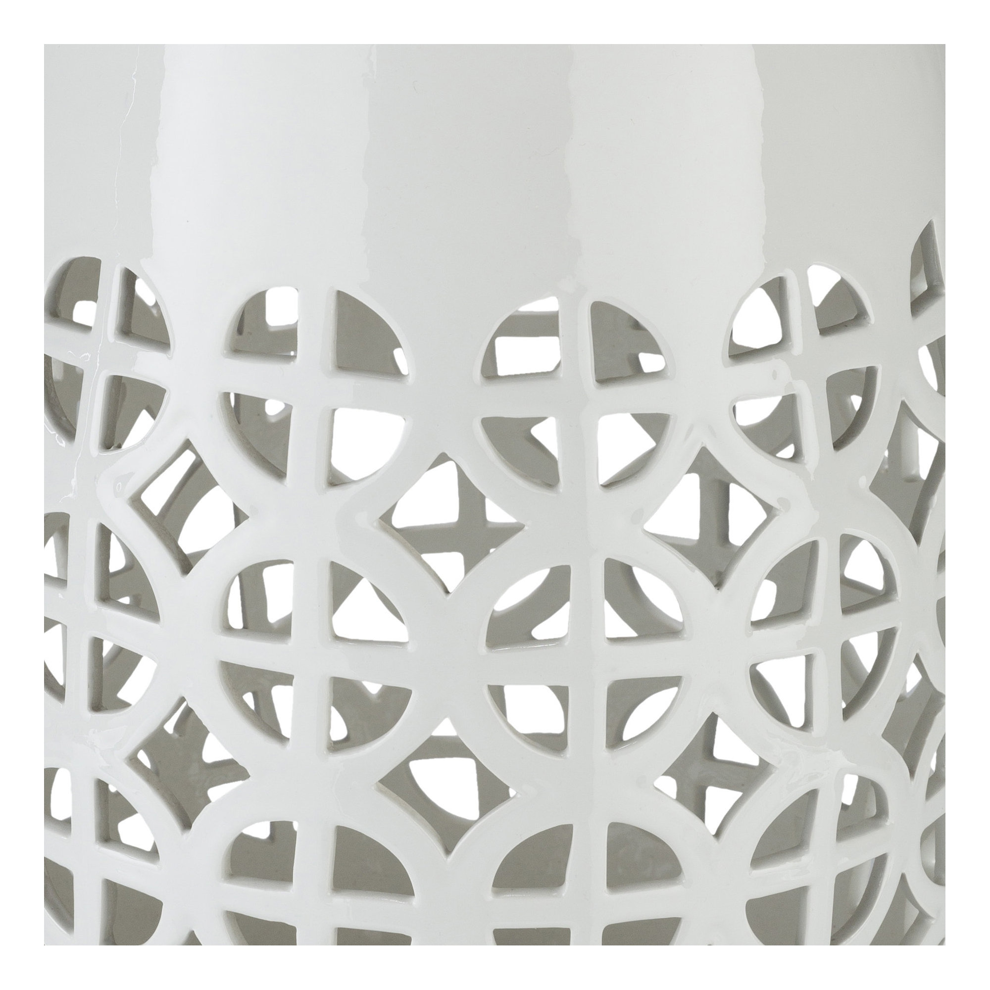 Becquere Ceramic/Porcelain Garden Stool, White