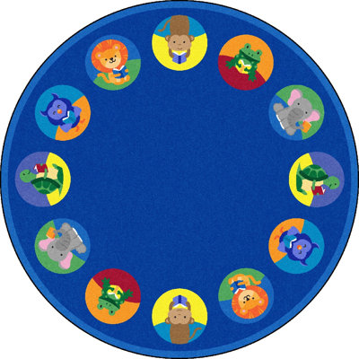 Tapis bleu en nylon touffeté à la machine