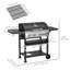 Outsunny 4 - Burner Free Standing Propane Gas Grill with Side Burner
