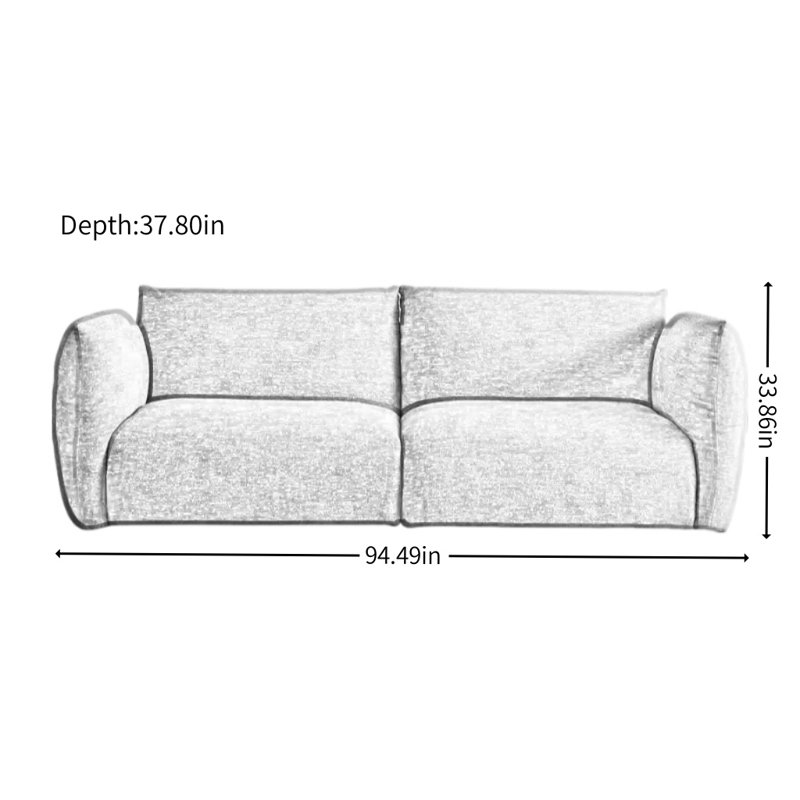 Modern Simple Light Luxury Sofa, Black