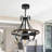 21.45" IP44 Waterproof Outdoor Farmhouse Caged Ceiling Fan With Light Kits And Remote Control
