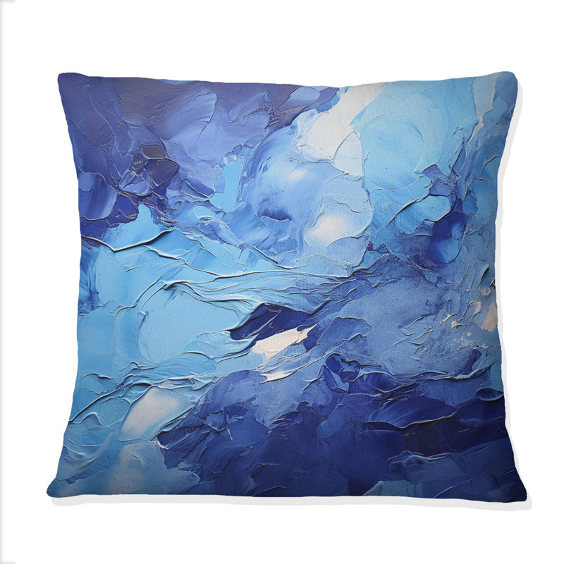 Coussin Cobalt Dreams - Abstract Landscape