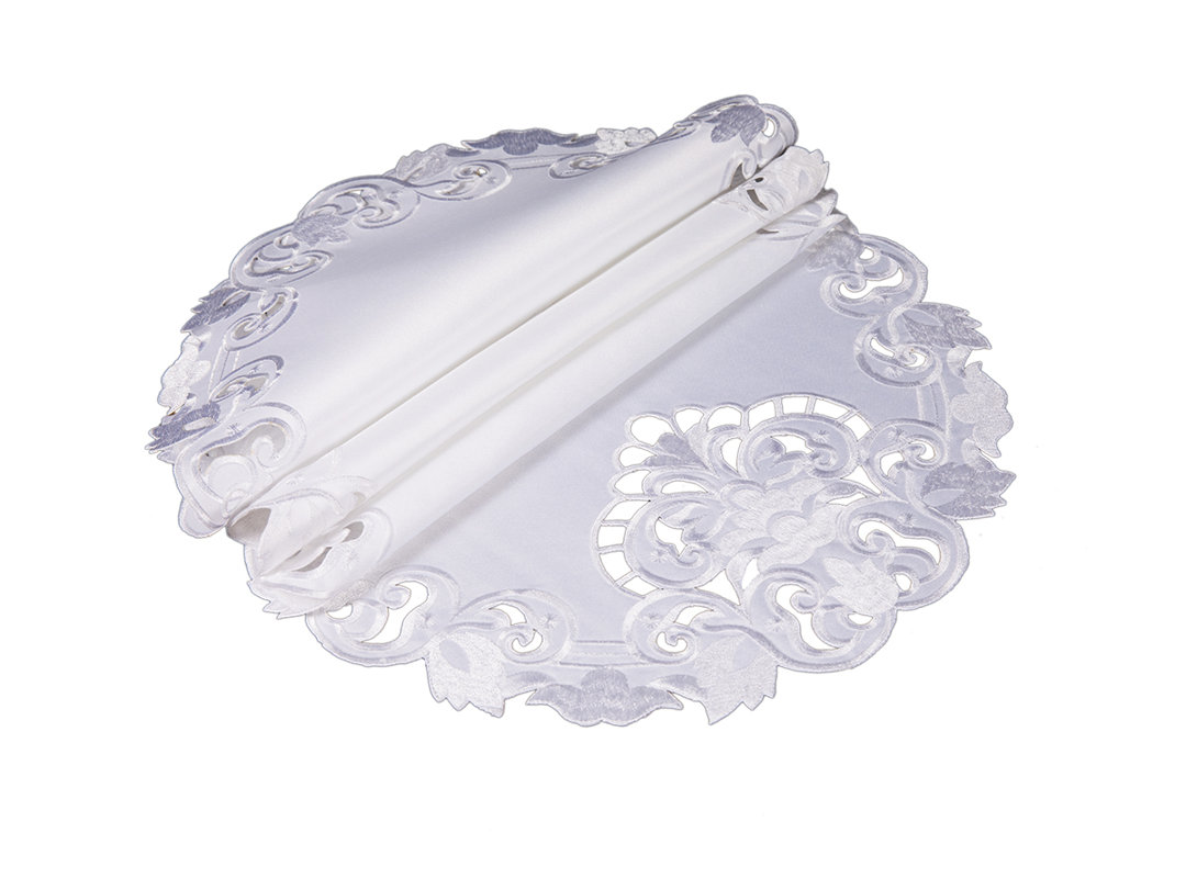 Jamin Polyester Embroidered Round Placemat (Set of 4) Ophelia & Co. 