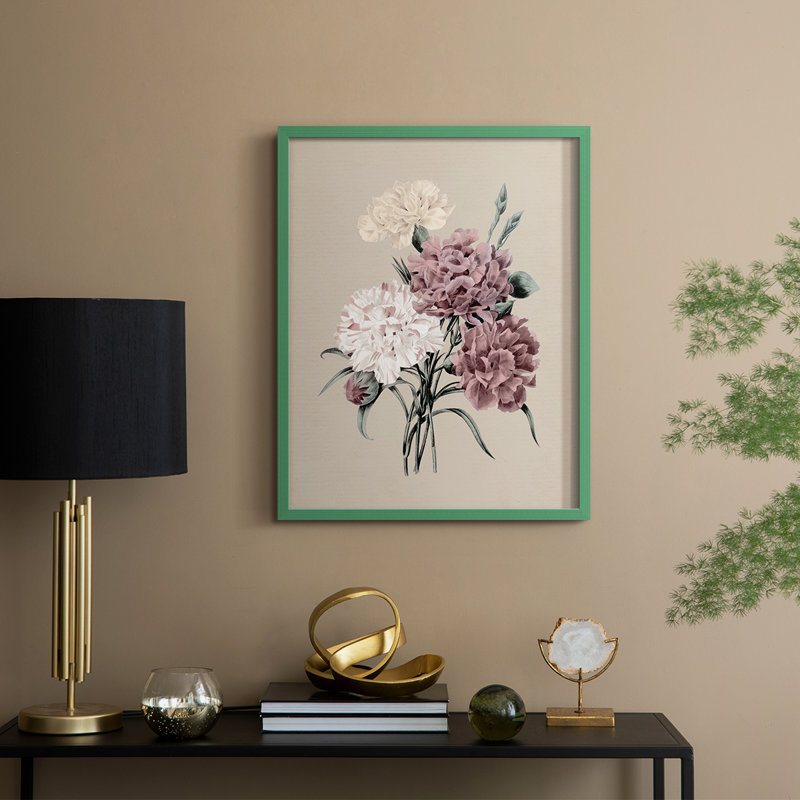 Antique Botanical I, reproduction encadrée - bois massif, H 15 po x l 12 po, Vert