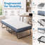 Lit d'appoint pliant portable de 96,5 cm (38 po) avec matelas de 12,7 cm (5 po) et roues verrouillables-1584513606
