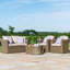 Balch 4 Seater Rounded Sofa Set