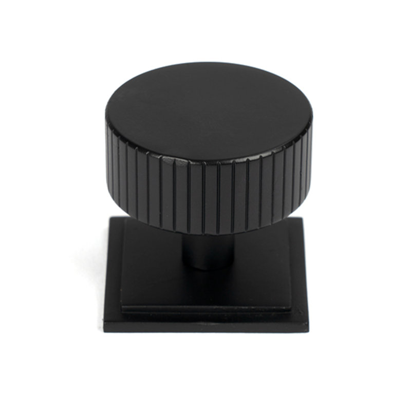 40mm Square Knob, Matt Black