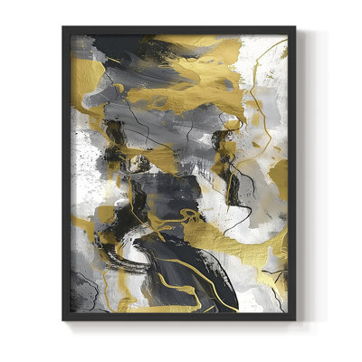 ABSTRACT Series cmxxxvi - reproduction encadrée de qualité supérieure - prête à être accrochée - aucun clou requis