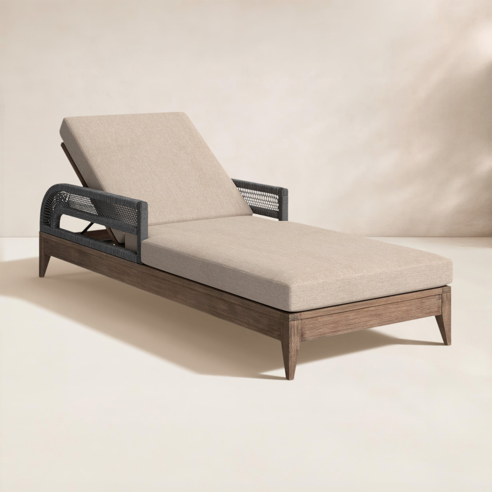 31.5'' Outdoor Steel Chaise Lounge