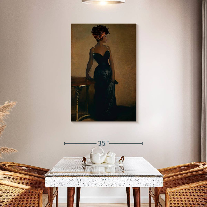 Navette d'inspiration afro-américaine inspirée de madame X, H 45 po x l 30 po