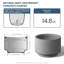 Grand pot / pot rond en béton avec trous de drainage-621437562-621437564