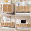 Buffet 125,96 "avec portes et tablettes, chêne blanc et naturel, 4 pièces-133737073