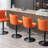 Modern Swivel Velvet Barstools With Adjustable Seat Height, Comfortable Tufted Backs For Home Pub And Kitchen Island, Set Of 2-2115844110