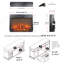 Foyer électrique encastré, chauffage ultra-mince avec bûches factices et flamme réaliste, télécommande avec minuterie et protection contre la surchauffe-1040241041