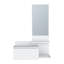 Armoire d'appoint murale 36 "en bois blanc avec tiroir et miroir-128839194