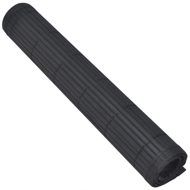 Bamboo Solid Colour Rectangle Placemat, Black