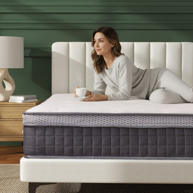 Matelas hybride à ressorts ensachés 10 po, Très grand lit
