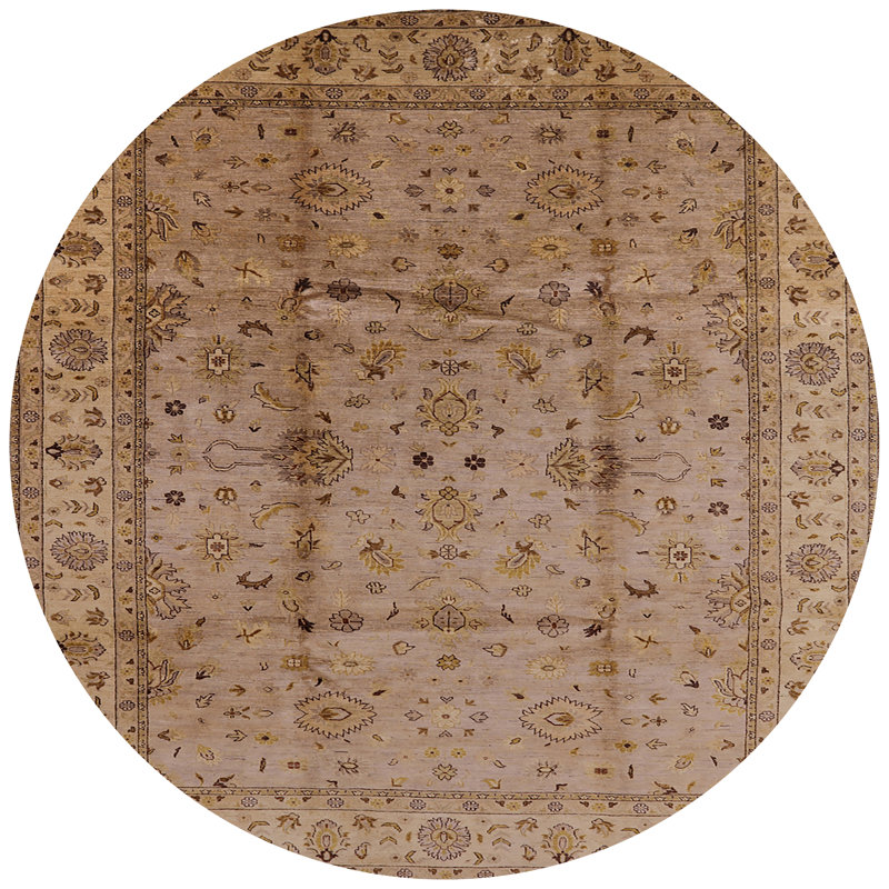 Tapis beige Rothger, Rond 4 pi