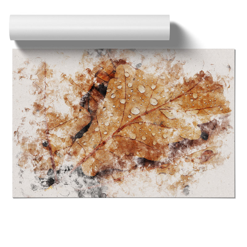 Autumn Leaves Watercolour - Frameless Print, 21cm H x 30cm W x 0.1cm D