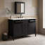 Meuble-lavabo de salle de bain avec comptoir en composite, 4 tiroirs, 2 portes à fermeture douce et tablettes réglables-133422850