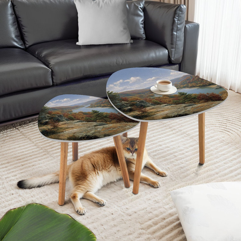 Ensemble de 2 tables basses gigognes Triangle Nesting
