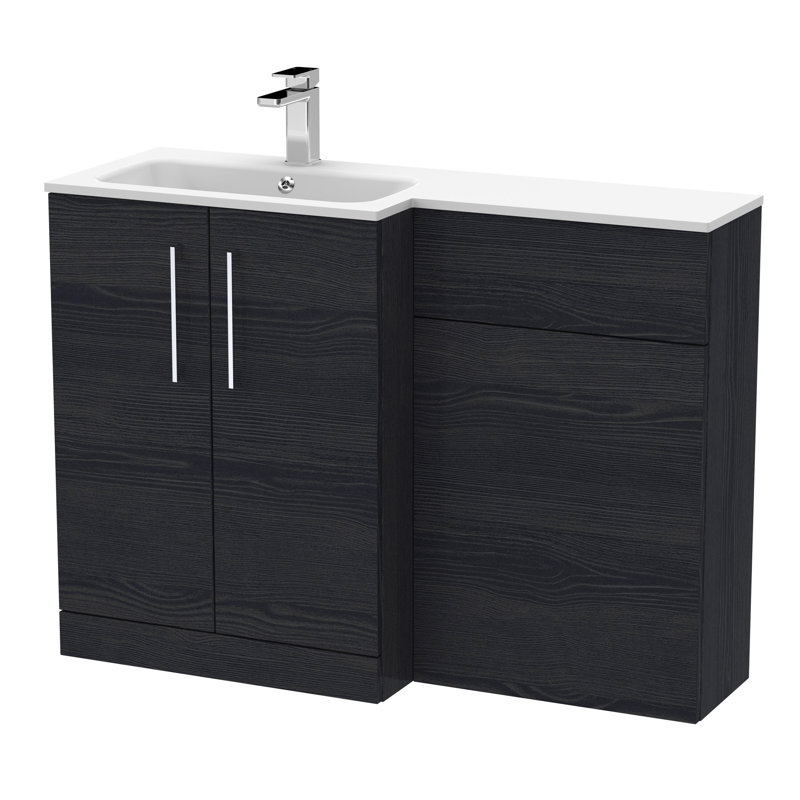 Teriq 1105 mm Bathroom Vanity, Charcoal Black