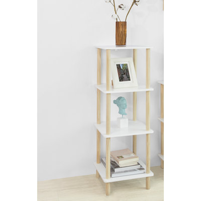 Elbridge 106cm H x 36cm W Solid Wood Etagere Bookcase