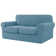 Elastic Textured Grid Separate Box Cushion Loveseat Slipcover