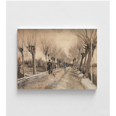Road In Etten By Vincent Van Gogh, Van Gogh Street Sketch, Pollards Drawings Print, Nature Art Print, Scenery Wall Art, Van Gogh Tree Art