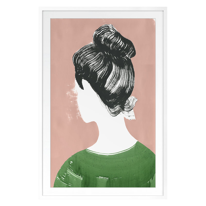 Jane Print by PC Ngo, White, 24" H x 16" W x 1.25" D