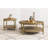 Benson Sand Wash Round End Table with Storage Shelf