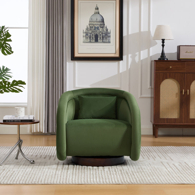 Fauteuil d'appoint pivotant, Vert