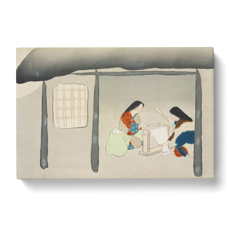 Kinuta by Kamisaka Sekka - Wrapped Canvas Painting, 35cm H x 50cm W x 3cm D