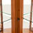 5-Shelf Corner Cabinet With , Oak Quality Oak-Tinted Curio 5 Shelves And Lighting