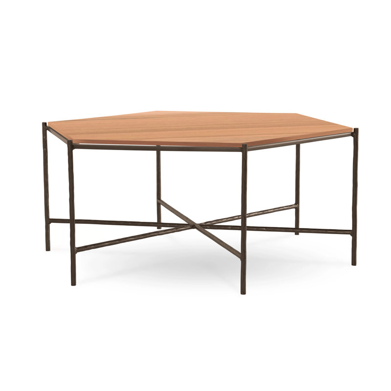 Athena Glass Top Coffee Table, Marrone Antico, Wheat, Maple