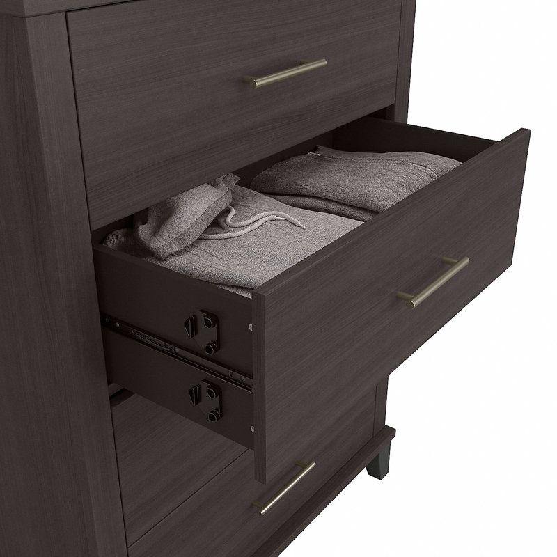 Commode 4 tiroirs Giovanna, Gris tempête