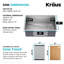 Évier de cuisine à simple cuve en acier inoxydable de calibre 16 KRAUS Kore ™ de 28 po avec accessoires KRAUS
