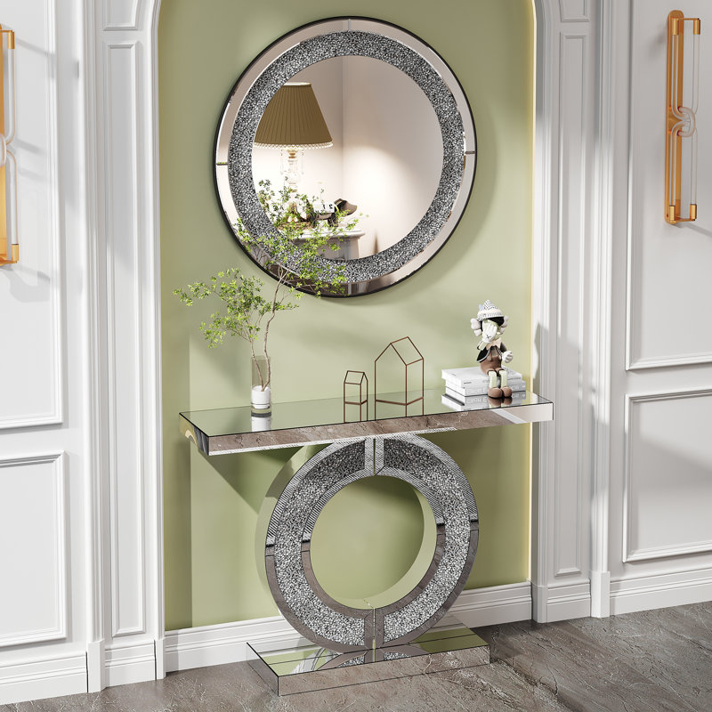 Miroir rond en cristal 33,46 "(85cm)